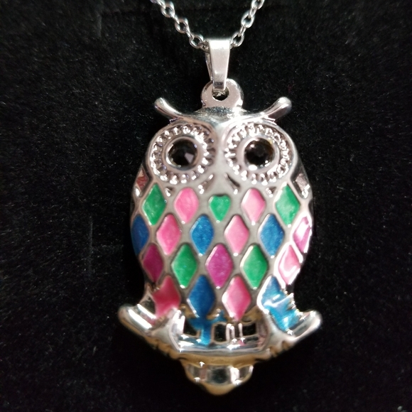 RAINBOW OWL NECKLACE - Picture 1 of 12